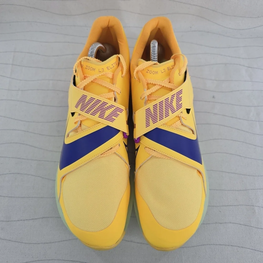 Nike Mens Air Zoom LJ Elite Long Jump Burst Yellow Track Shoe FZ9326-800 Sz 10